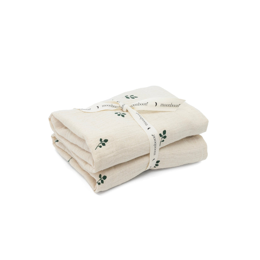 Taubleyjur - 2stk - Moonboon - Muslin - Leaf - Forpöntun miðjan okt
