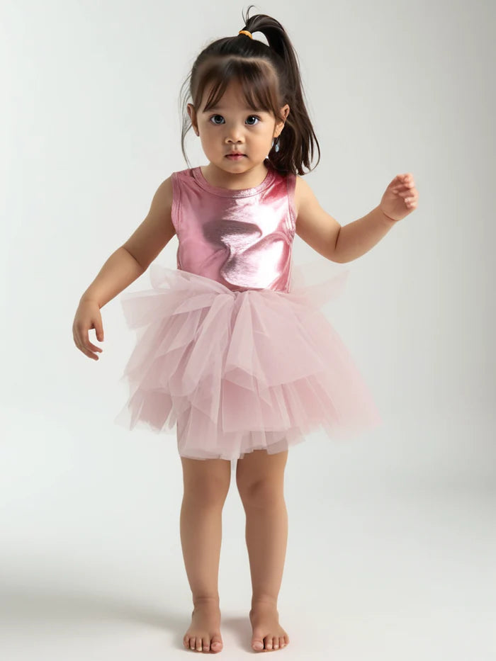 Kjóll -  METALLIC -  TUTU - Pink