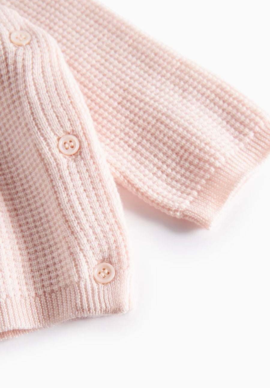 Peysa - Toll - Merino - Waffle - Rose Quartz