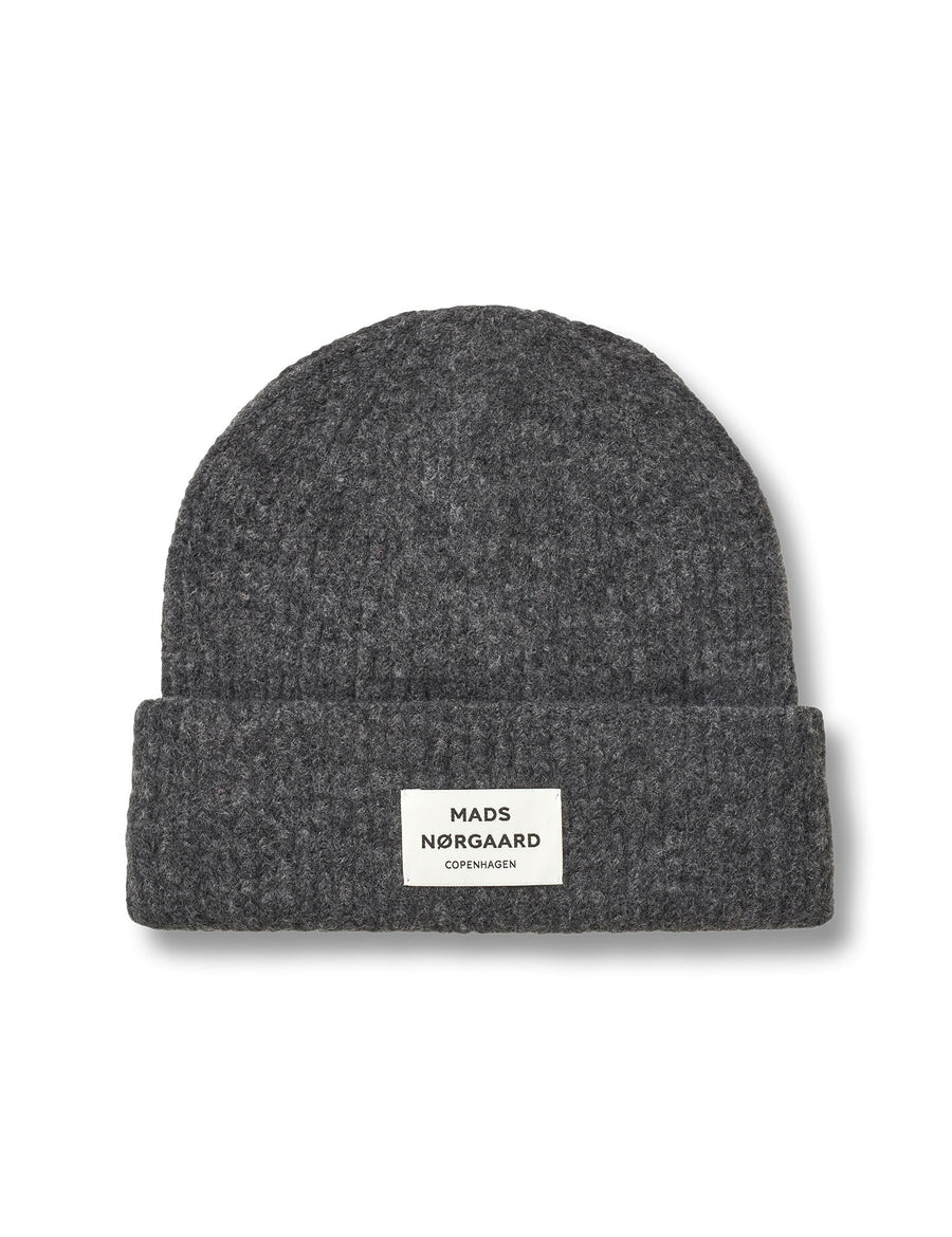 Húfa - Anju - Ull - Dark Grey Melange