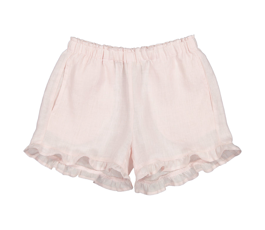 Stuttbuxur - Pala - Linen - Mauve Rose