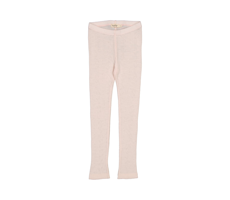 Leggings - Ull - Pointelle - Pink Dahlia