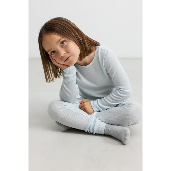 Leggings - Ull - Rib - Icecube