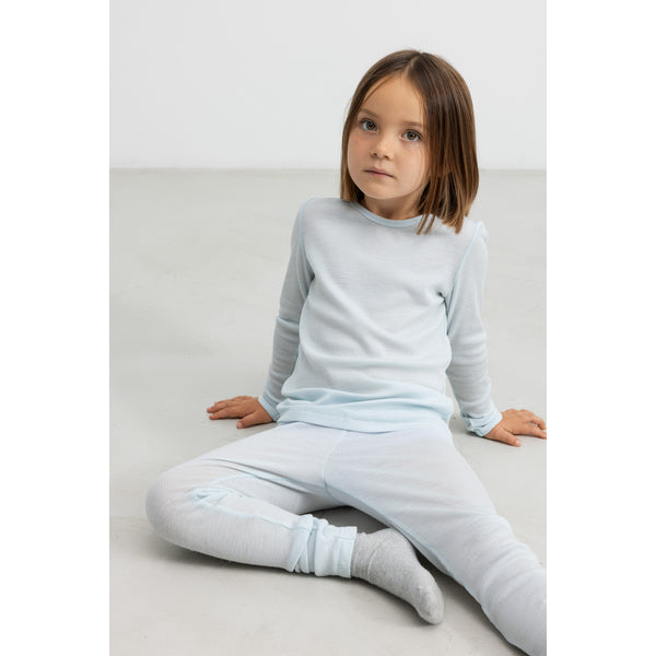 Leggings - Ull - Rib - Icecube