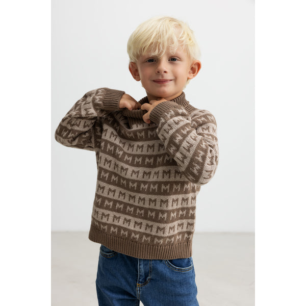 Peysa - Baby - Ull - Talmi - Terre Stripe