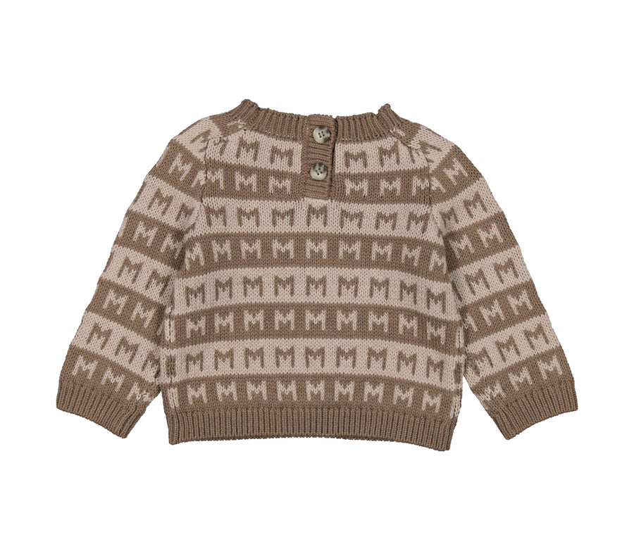 Peysa - Baby - Ull - Talmi - Terre Stripe