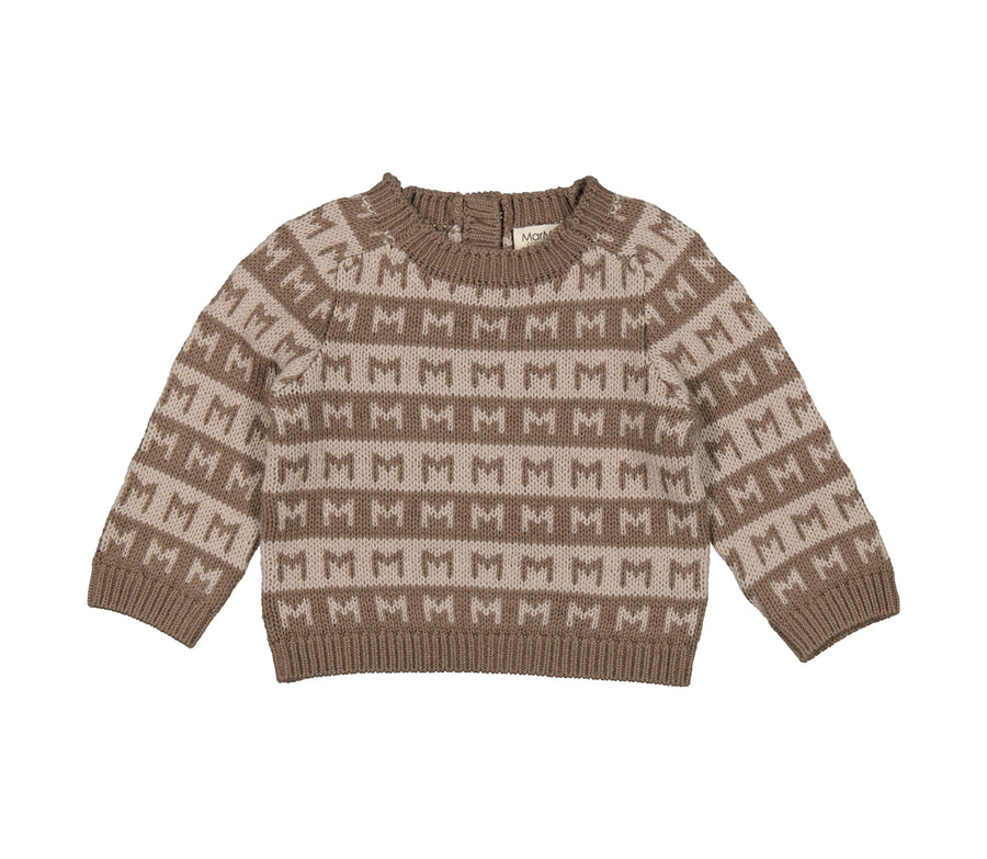 Peysa - Baby - Ull - Talmi - Terre Stripe