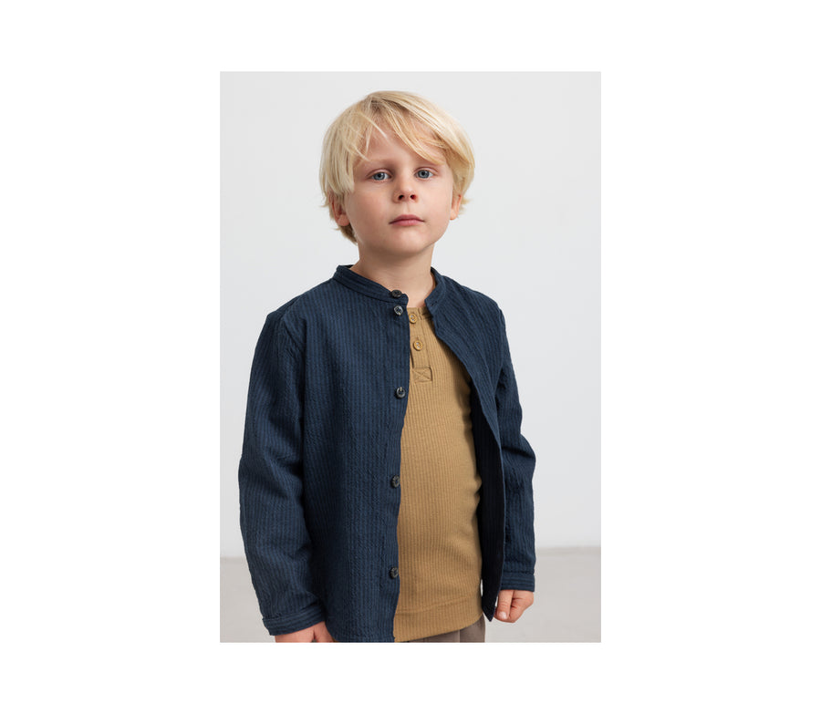 Skyrta - Torben - Dark Blue Stripe