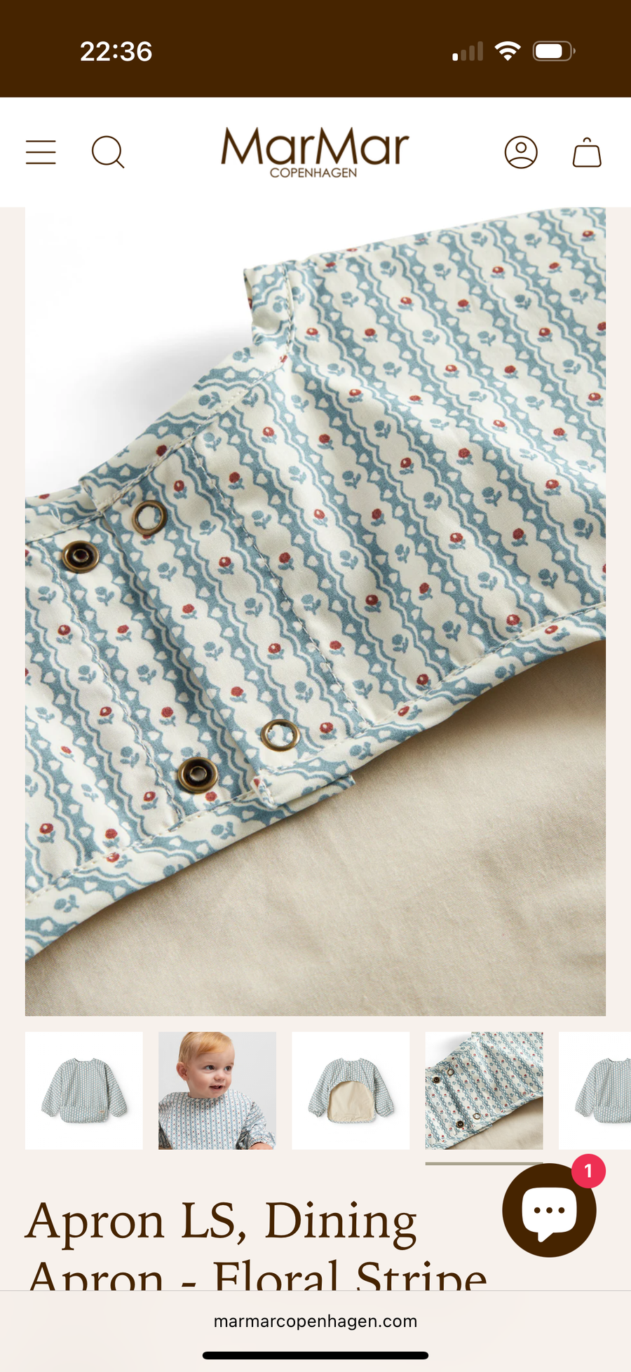 Smekkur með ermum - Floral Stripe