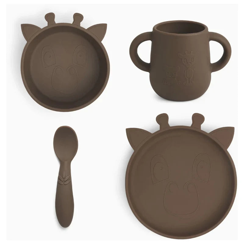 Sílikón matarstell - Acorn - Gíraffi - Forpöntun nóv