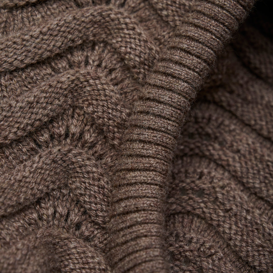Lambhúshetta - Ull - Knit - Brown Melange