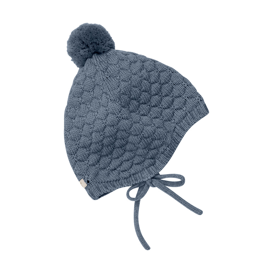 Húfa - Ull - Pom - Dark Navy