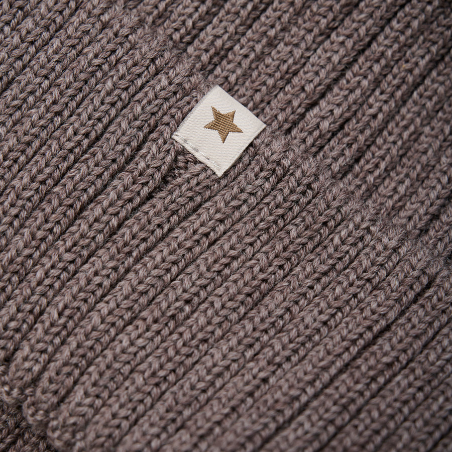 Húfa - Ull - Beanie - Brown Melange