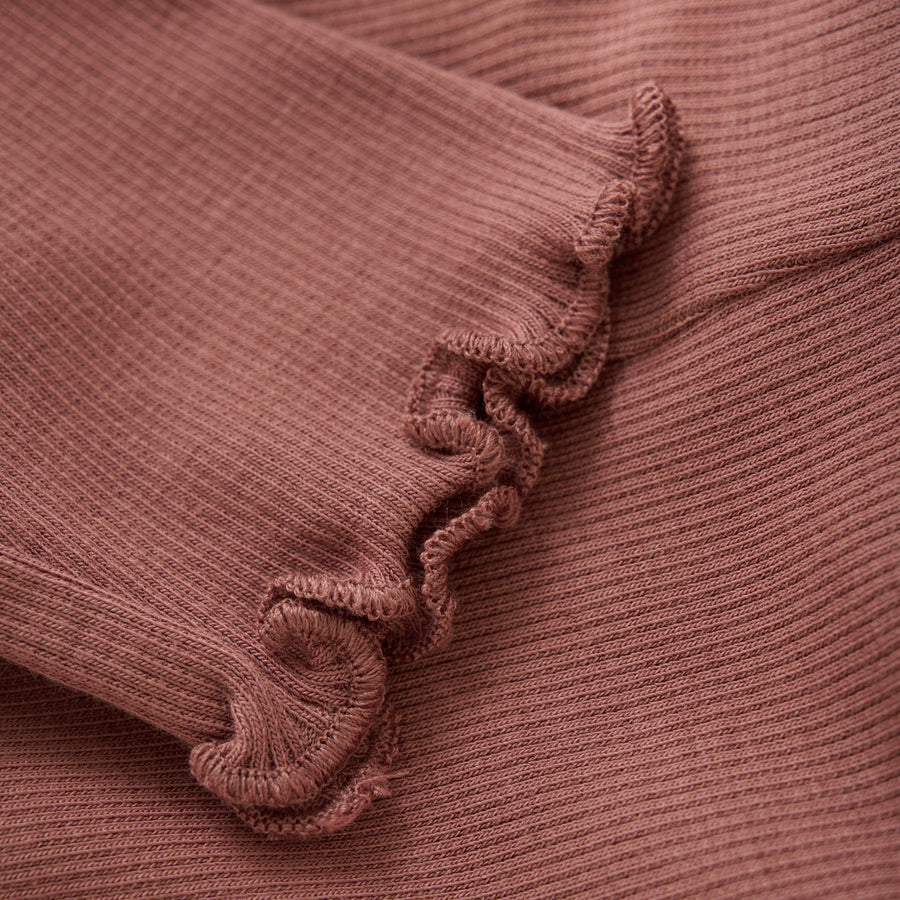 Leggings - Rib -Lace- Huttelihut - Burlwood
