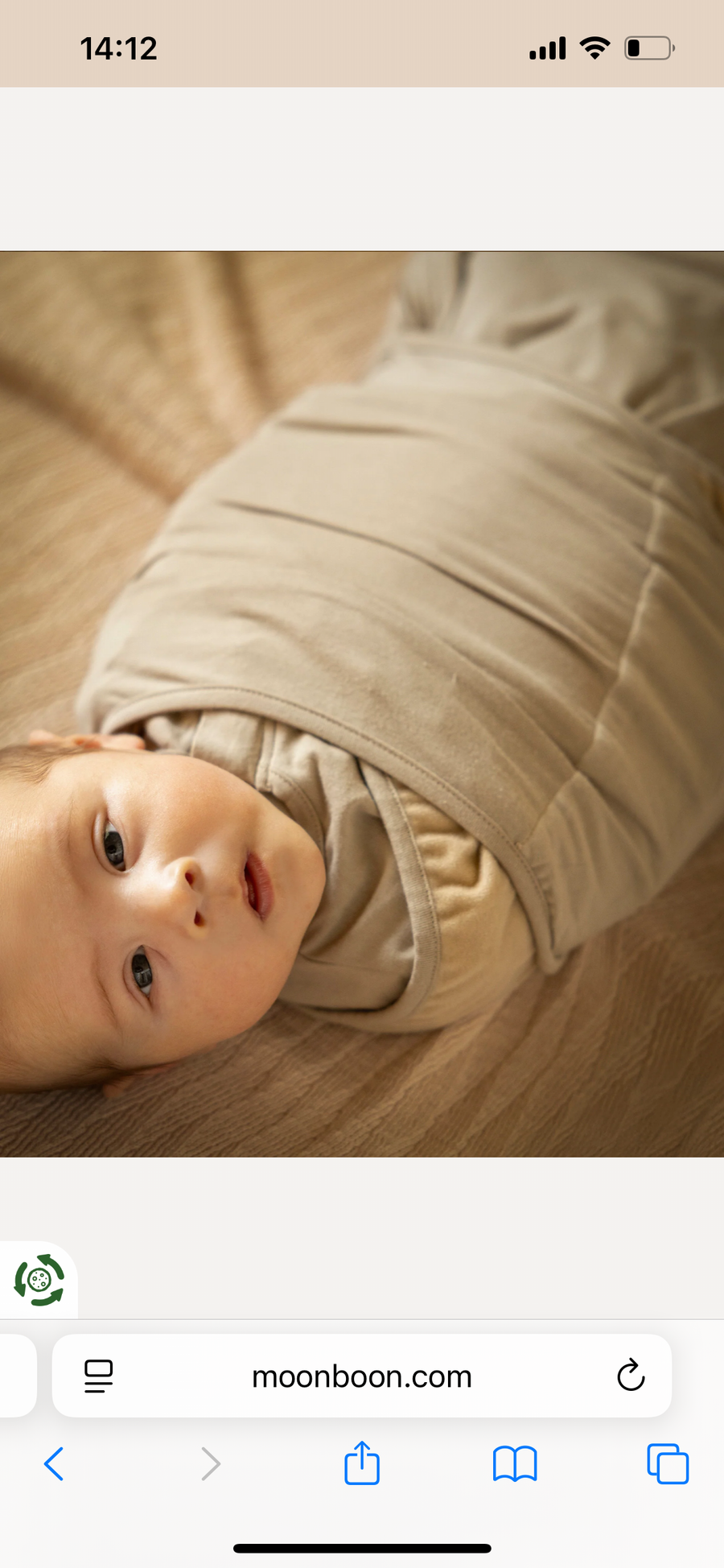 Baby Swaddle - Leaf - Moonboon