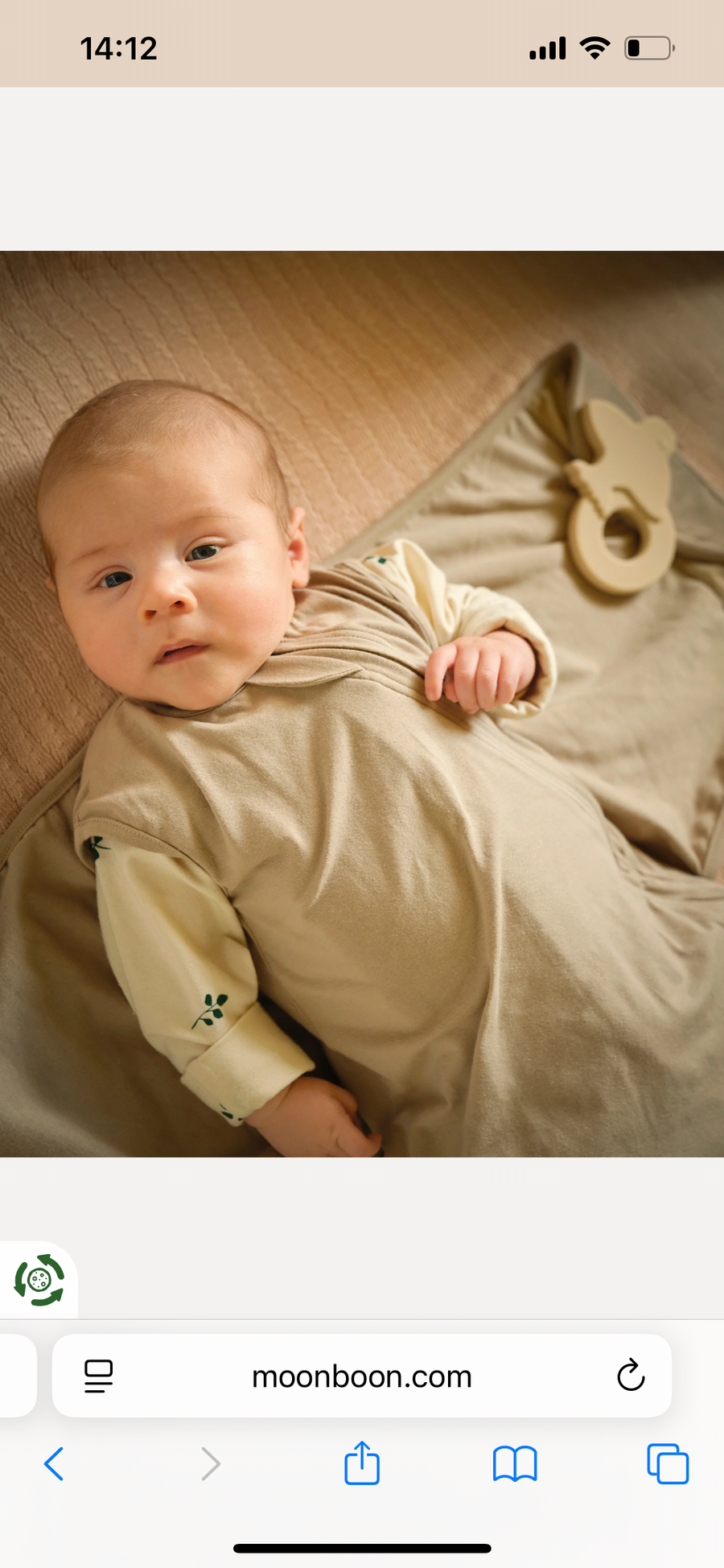 Baby Swaddle - Leaf - Moonboon