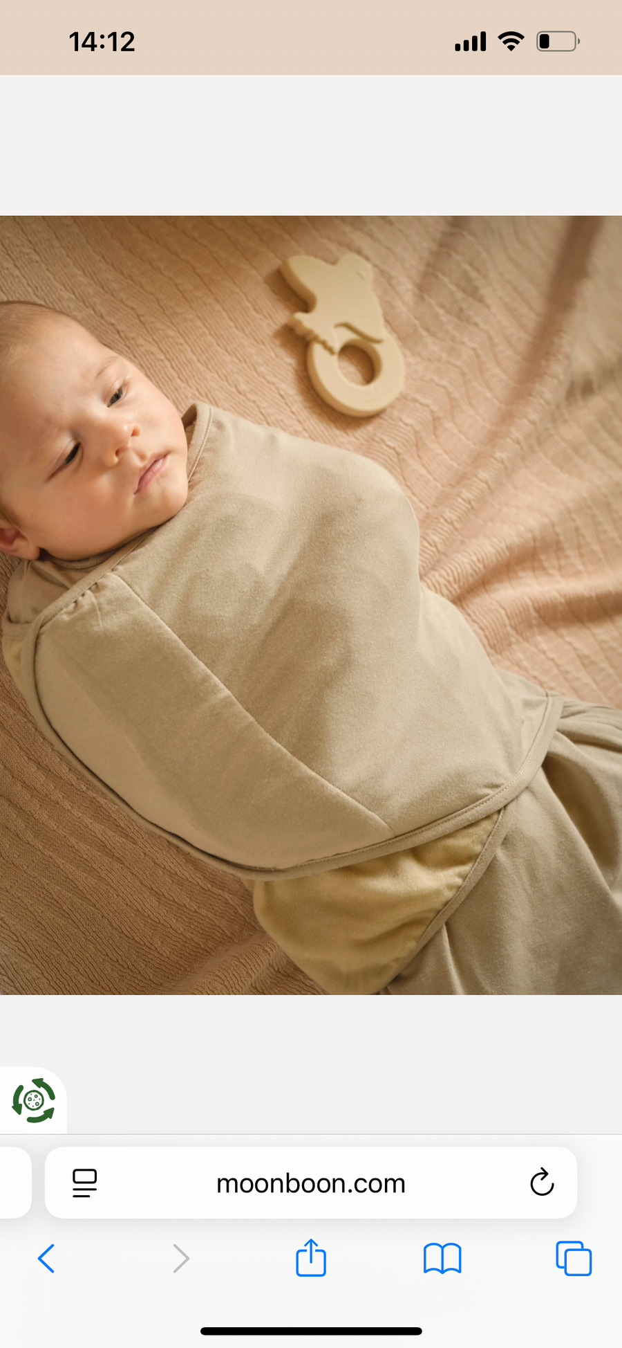 Baby Swaddle - Leaf - Moonboon