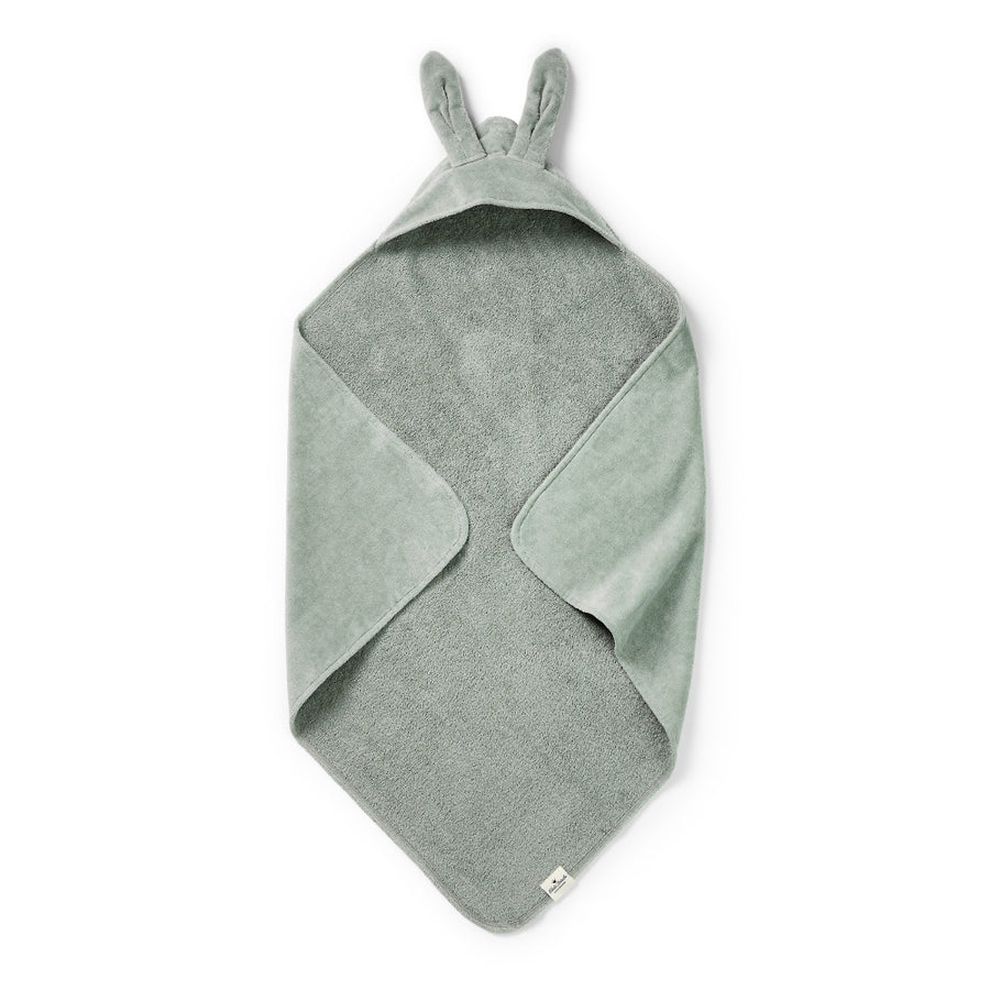 Handklæði með hettu - Bunny - Mineral Green - Forpöntun okt