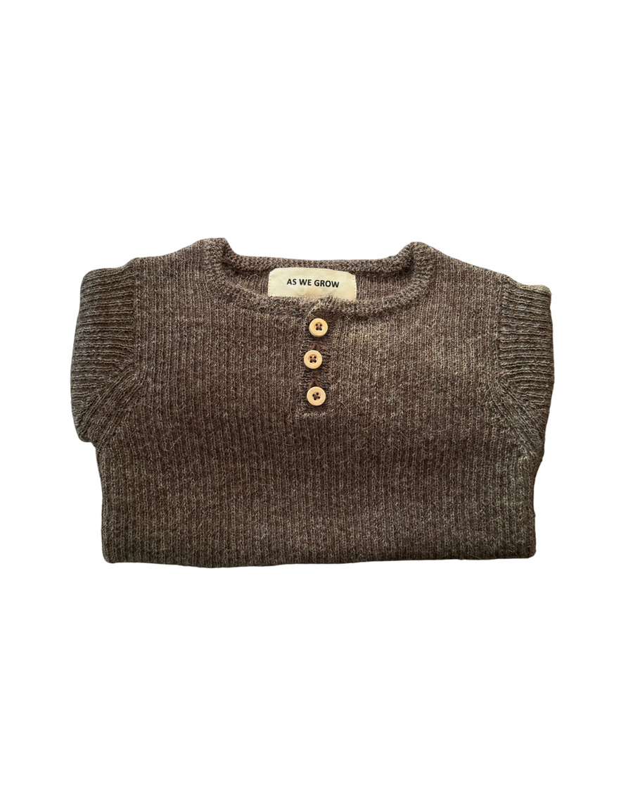 Grandpa peysa - Choco - Ull