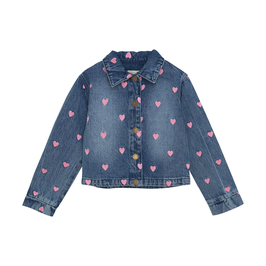 Gallajakki - Denim - Blue Hearts