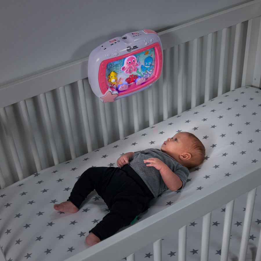 Soother - tónlist/ljós - á rimlarúm - Bleikt - Forpöntun kemur í okt