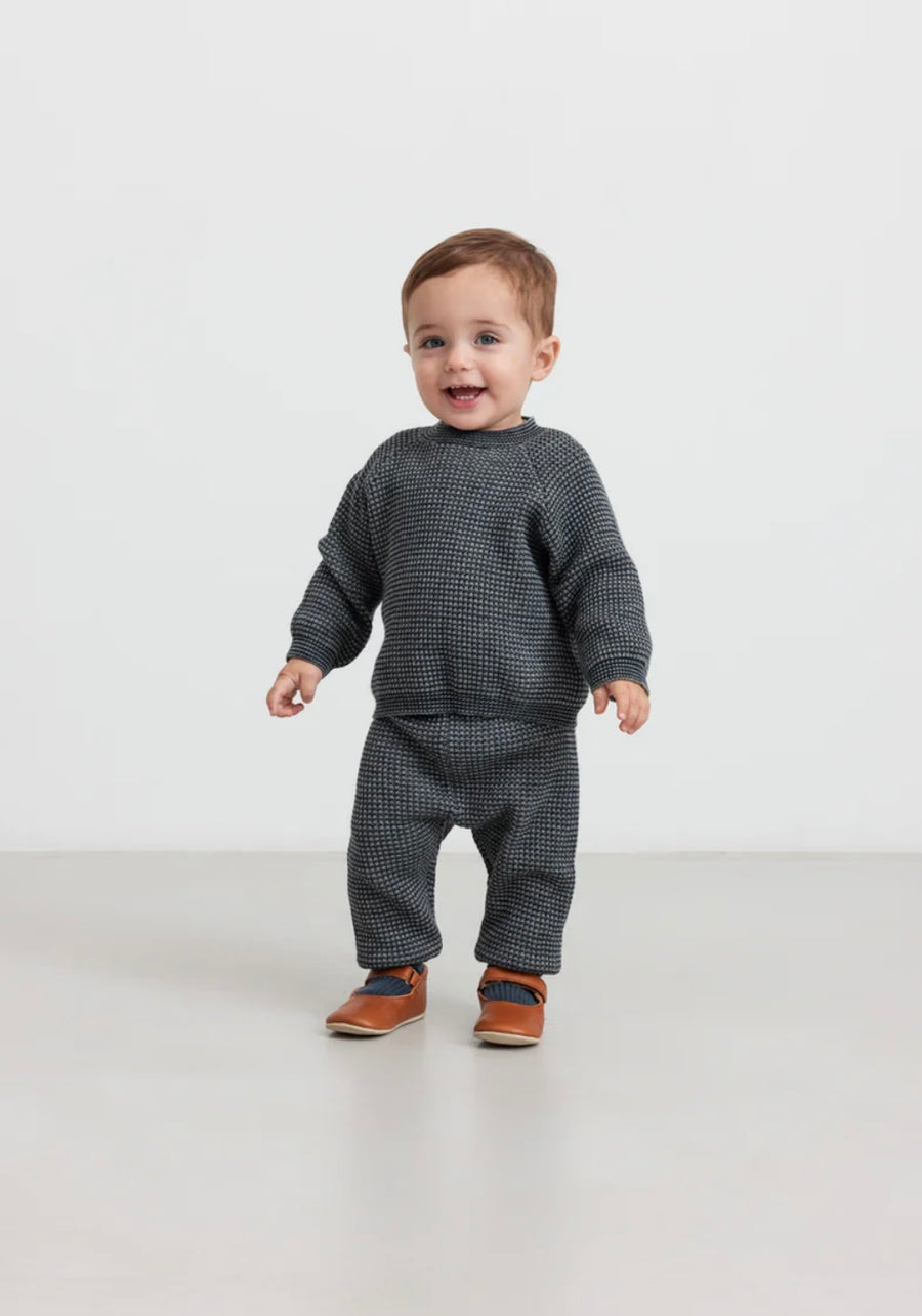 Peysa - Torin - Ull - Baby -  Pilot Navy Stripe