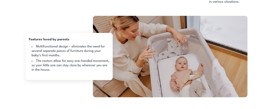Lionelo Arora 3in1 Co-sleeper – Vagga - Cappuchino