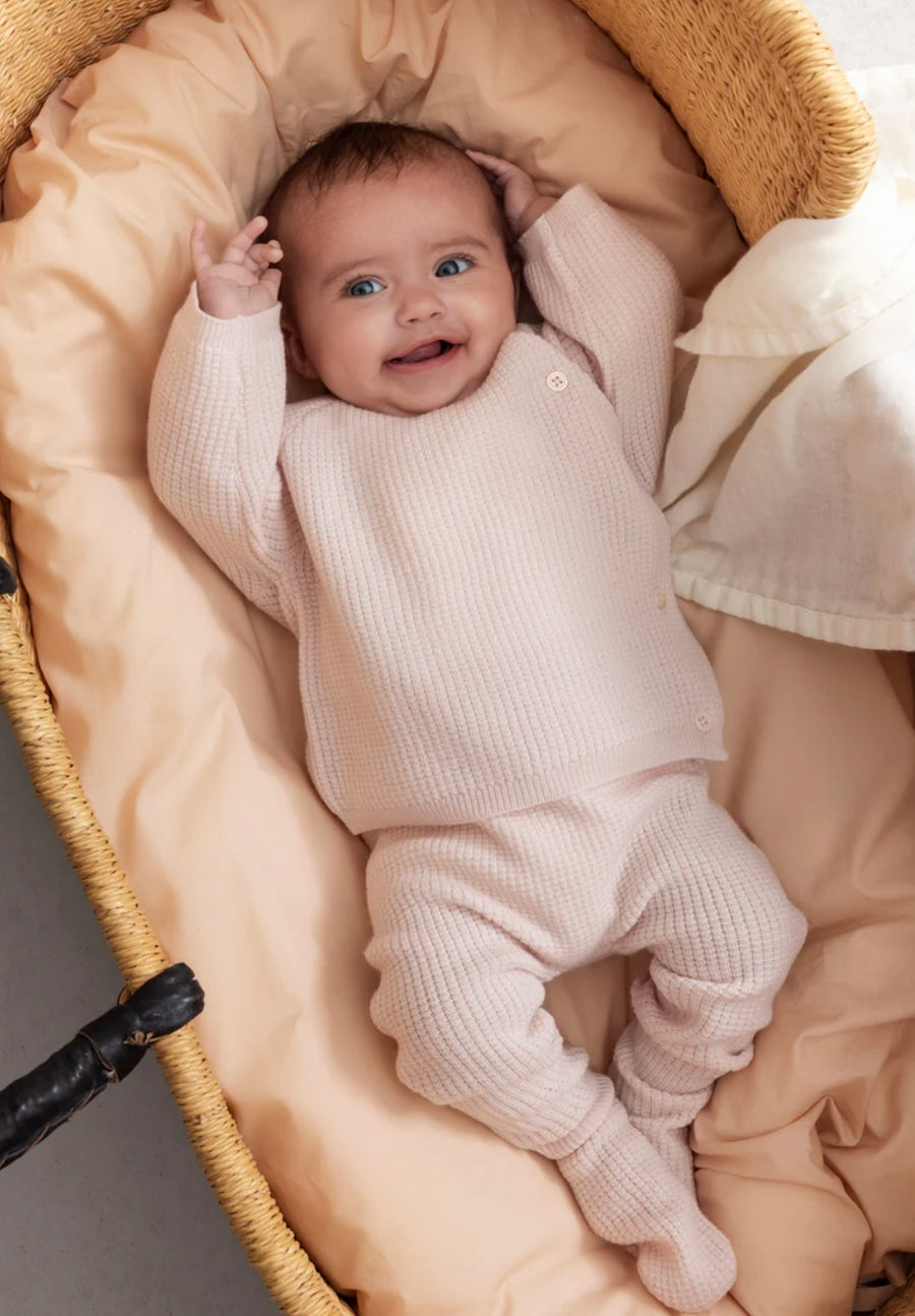 Peysa - Toll - Merino - Waffle - Rose Quartz