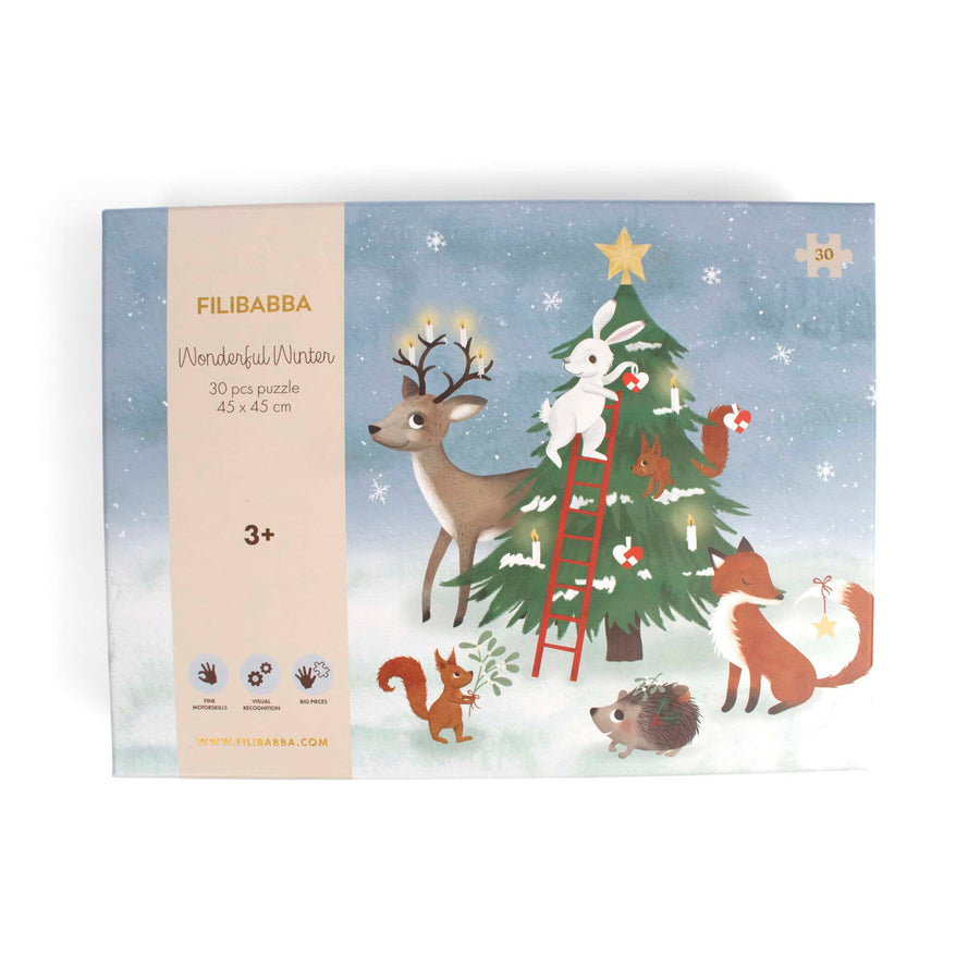 Púsl - 30pcs - Wonderful Winter - Forest friends - Forpöntun kemur í okt