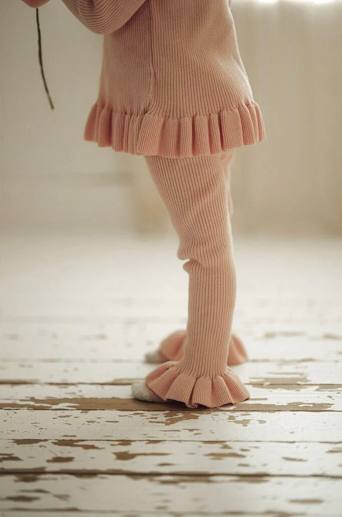 Peysa - Knit - Frilly - Light pink