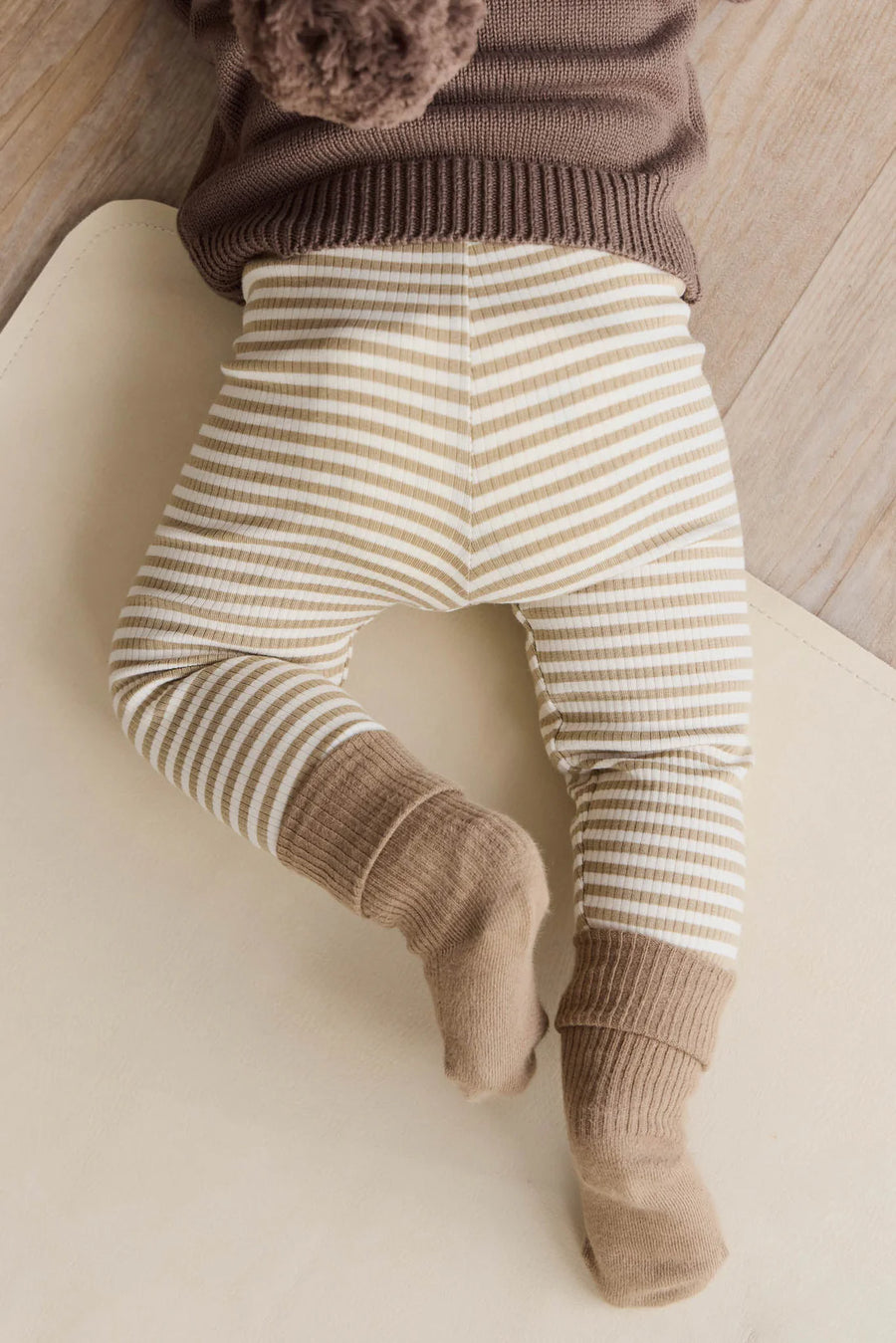 Leggings - Jamie Kay - Narrow Stripe Balm/Cloud