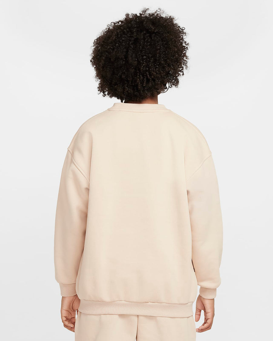 Nike Sportswear Club Fleece Oversized Peysa - Sanddrift/White