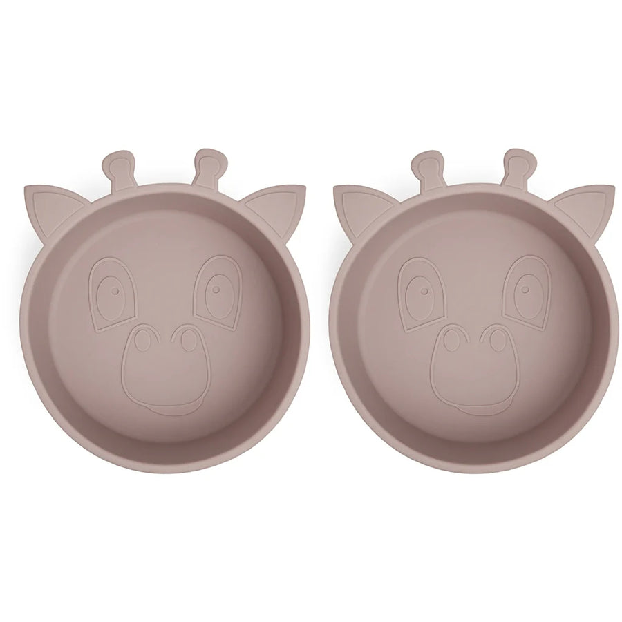 Sílikón - Matarskálar - 2pack  - Gíraffi - Woodrose