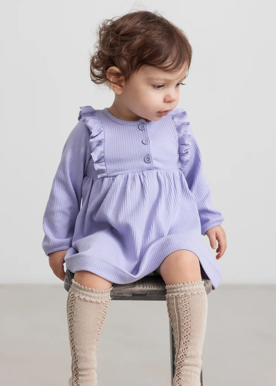 Kjóll - Frill - Rib - Soft Lavender