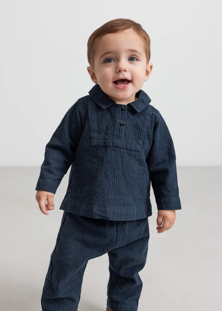 Skyrta - Baby - Tovas - Dark Blue Stripe