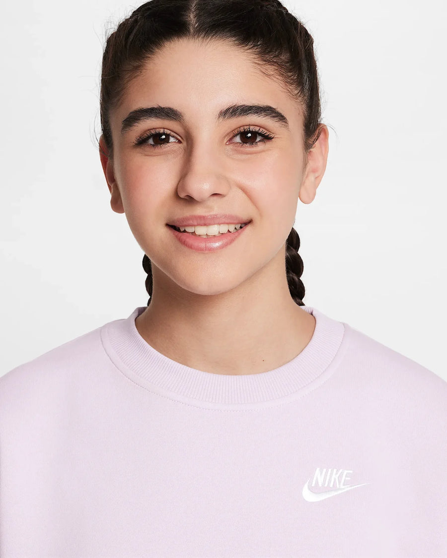 Nike Sportswear club oversized peysa - Doll/White