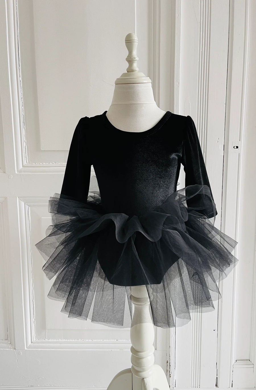 Kjóll - Velvet - Tutu - Black