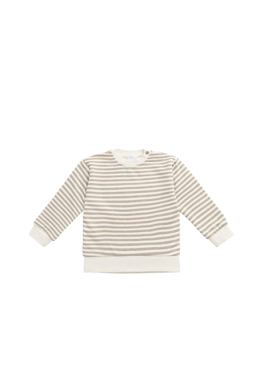 Peysa - Slim Stripe -  Sandy Brown/Cloud