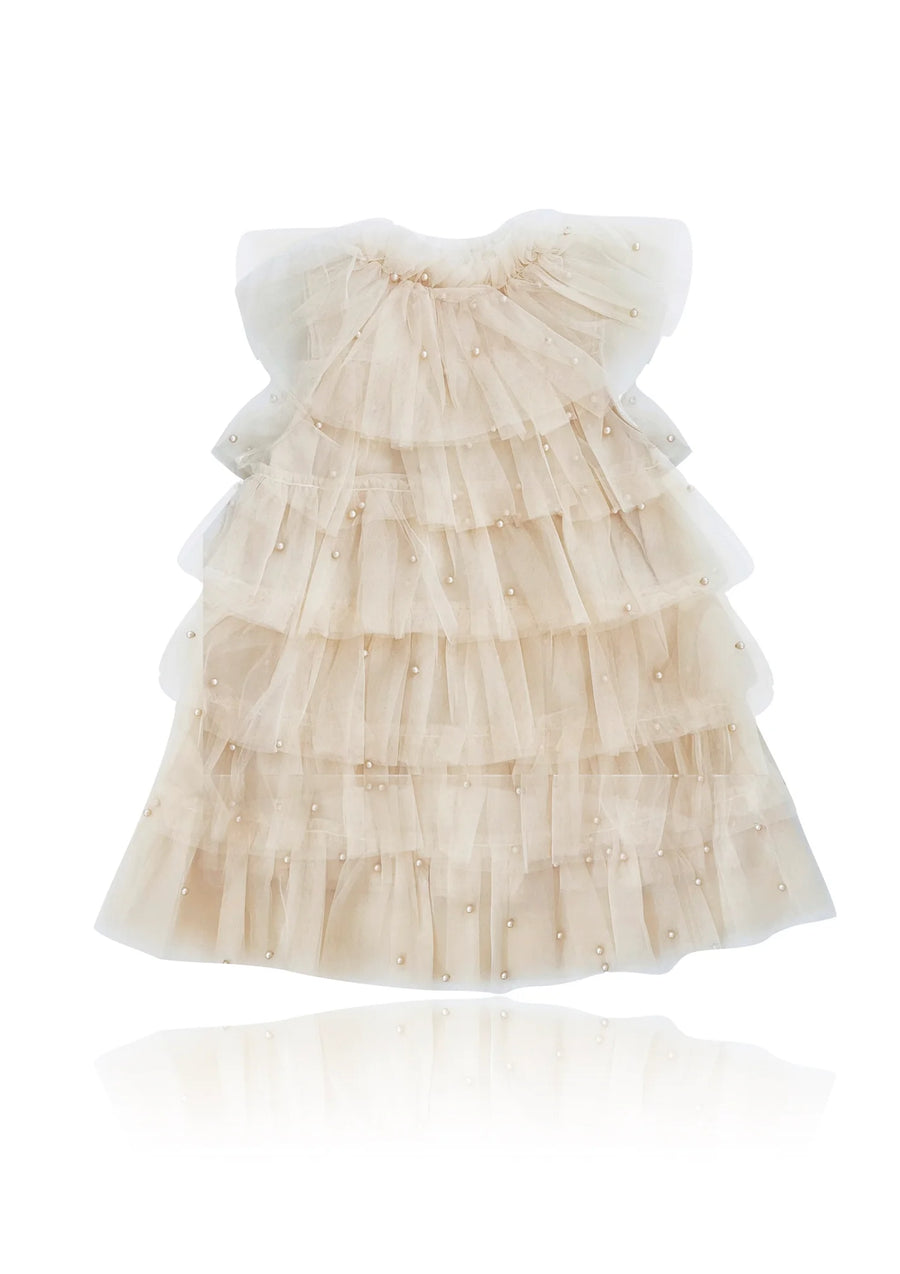 Kjóll - Tulle - Tutu - Cream