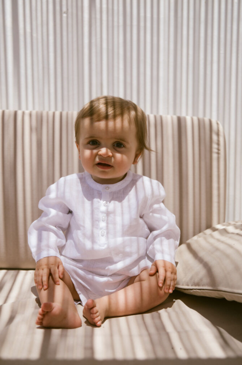 Stuttbuxur - Pabi - Linen - White