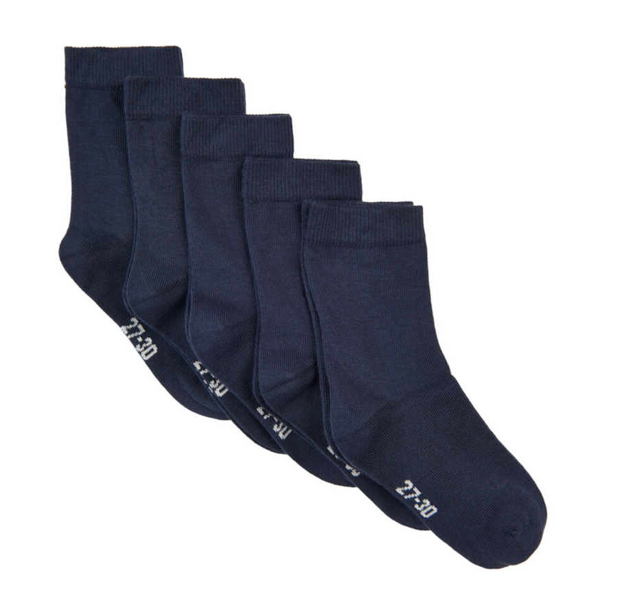 Sokkar - Solid - 5stk - Dark Navy