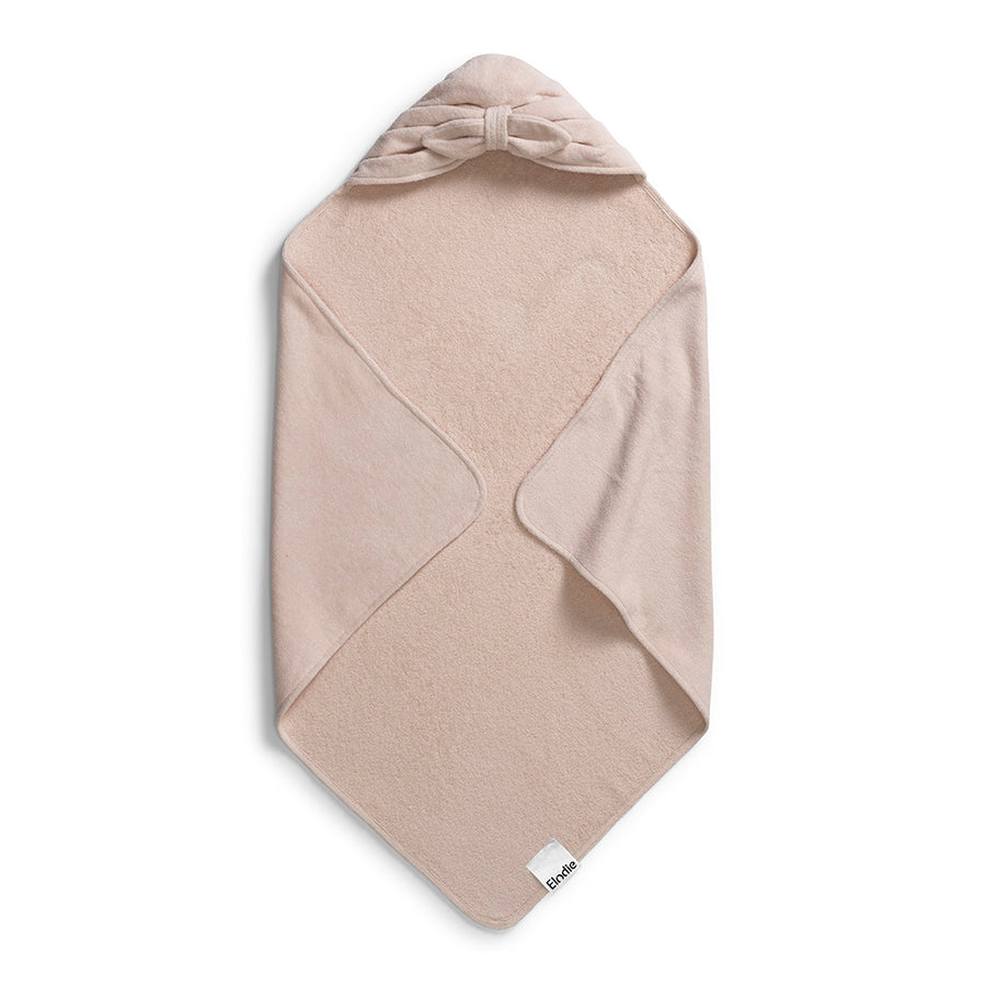 Handklæði með hettu - Bow - Powder Pink- Forpöntun okt