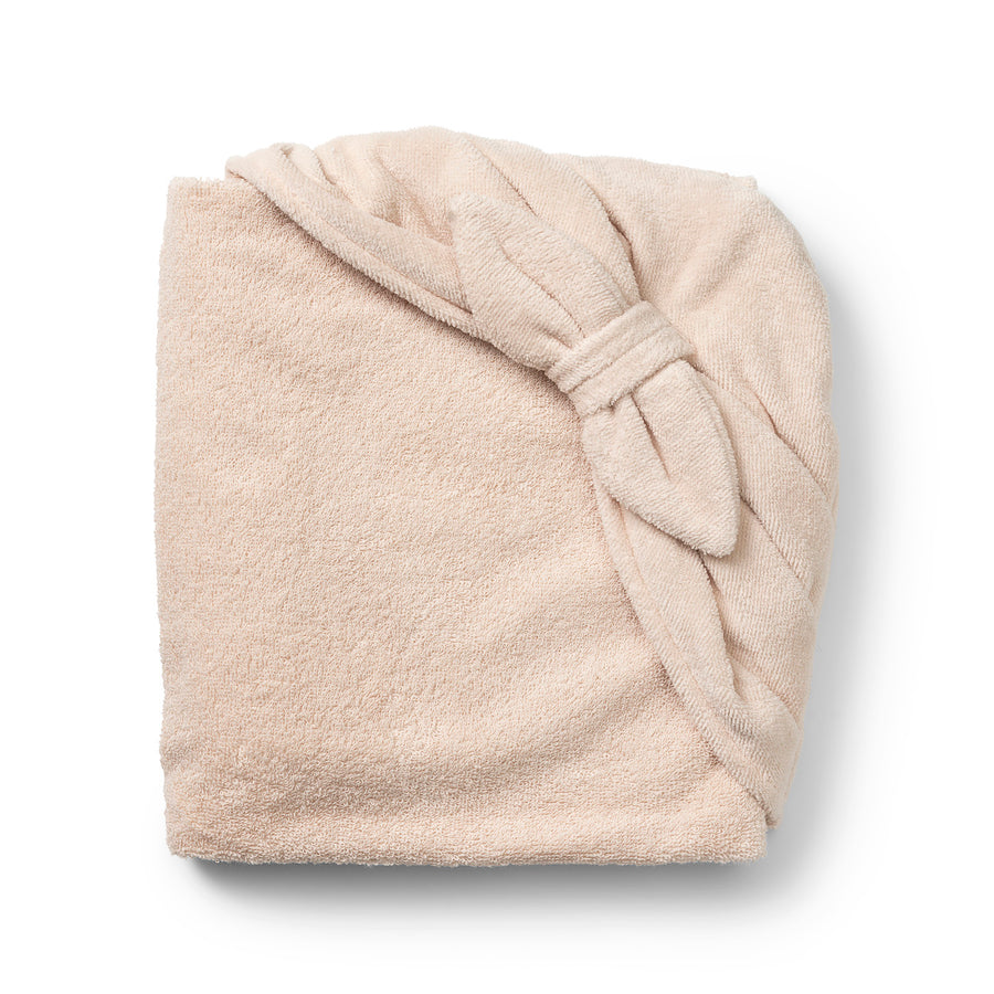 Handklæði með hettu - Bow - Powder Pink- Forpöntun okt
